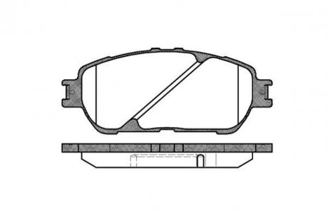 Колодка гальм. диск. TOYOTA CAMRY 2.4I 16V 01.11 - передн. (вир-во) REMSA 0898.00 (фото 1)