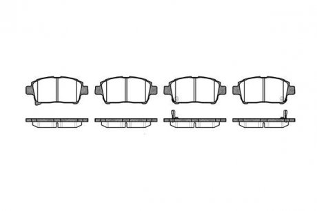 Колодка гальм. диск. TOYOTA COROLLA передн. (вир-во) REMSA 0971.02 (фото 1)