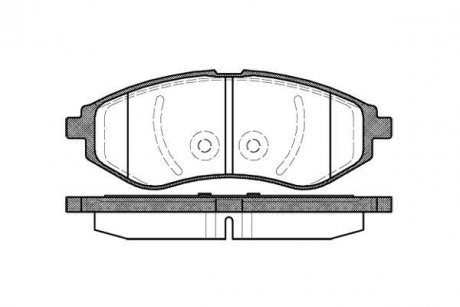 Колодка гальм. диск. CHEVROLET AVEO передн. (вир-во) REMSA 0986.00 (фото 1)