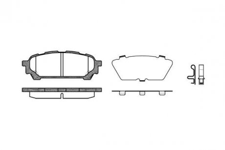 Колодка гальм. диск. SUBARU IMPREZA (GD, GG) задн. (вир-во) REMSA 1176.01 (фото 1)