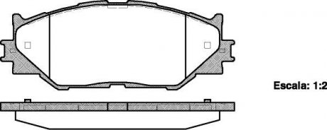 Колодка гальм. диск. LEXUS IS передн. (вир-во) REMSA 1201.00 (фото 1)