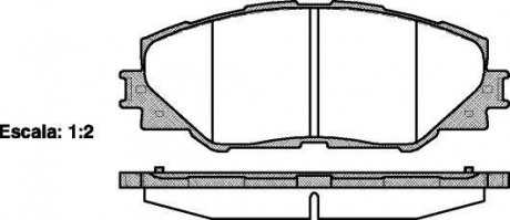 Колодка гальм. диск. TOYOTA RAV 4 передн. (вир-во) REMSA 1234.00 (фото 1)