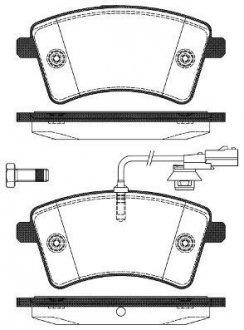 Колодка гальм. диск. RENAULT KANGOO 1.5-1.6 08 - передн. (вир-во) REMSA 1351.01 (фото 1)