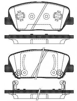 Колодка торм. диск. HYUNDAI GENESIS Coupe (01/08-) передн. (пр-во) REMSA 1398.02 (фото 1)