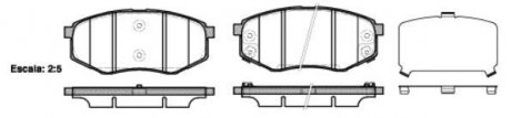 Колодка гальм. диск. HYUNDAI IX 20 1.4, 1.4 CRDI, 1.6, 1.6 CRDI 11/10 - передн. (вир-во) REMSA 1426.02 (фото 1)