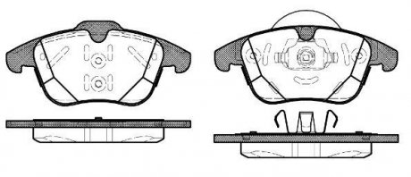 Колодка гальм. диск. FORD GALAXY 06-, MONDEO IV 07-, S-MAX 06-; VOLVO S60 10 - передн. (вир-во REMSA 1482.00 (фото 1)