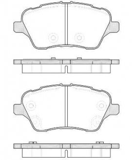 Колодка гальм. диск. FORD TOURNEO 1.0-1.6 2014-, FIESTA VI 1.6 2013 - передн. (вир-во) REMSA 1514.00 (фото 1)