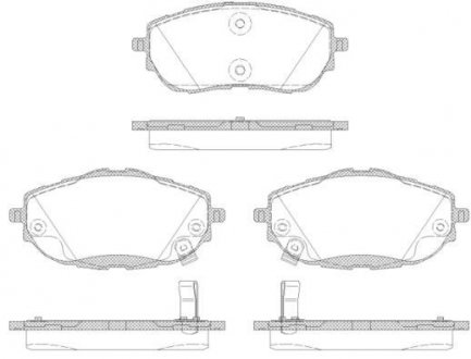 Колодка торм. диск. TOYOTA AURIS 1.3-2.0 2012-,COROLLA 1.33-1.8 2013- передн. (пр-во) REMSA 1561.02 (фото 1)