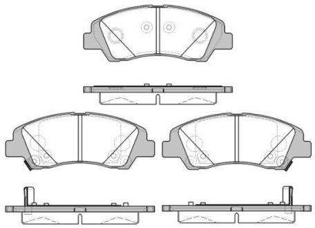 Колодка гальм. диск. HYUNDAI i10 (IA) (12/13-) передн. (вир-во) REMSA 1583.02 (фото 1)