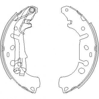 Колодка гальм. барабан. OPEL CORSA D 1.0-1.4 06-, FIAT GRANDE PUNTO 1.3-1.4 05 - задн. (вир-во REMSA 4192.00 (фото 1)