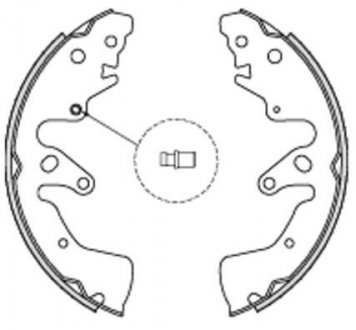 Колодка гальм. барабан. SUZUKI GRAND VITARA 1.6, 2.0, 1.9 DDIS 04/05 - задн. (вир-во) REMSA 4228.00 (фото 1)