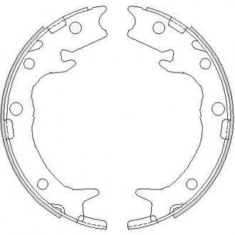 Колодка торм. барабан. HONDA ACCORD SW VIII 2.0, 2.2 I CDT-I, 2.4 04/03-,CR-V задн. (пр-во) REMSA 4737.00 (фото 1)