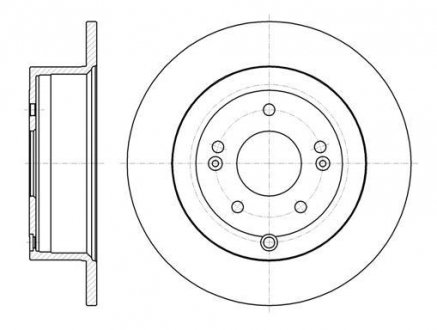 Диск тормозной HYUNDAI SANTA FE 2.2 CRDI 2.7I V6 06- задн. (пр-во) REMSA 61106.00 (фото 1)