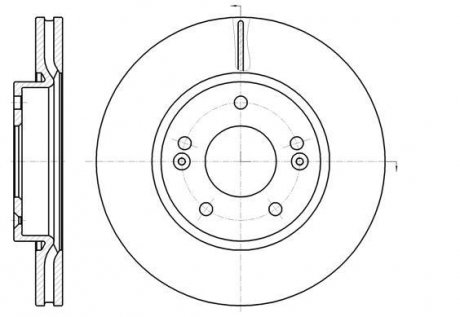 Диск гальмівний HYUNDAI i30, KIA CEE\'D, SOUL передн., вент. (вир-во) REMSA 61208.10 (фото 1)