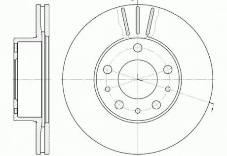 Диск тормозной CITROEN, FIAT, PEUGEOT, передн., вент. (пр-во) REMSA 6476.10 (фото 1)