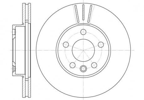 Диск тормозной FORD, SEAT, VW, передн., вент. (пр-во) REMSA 6496.10 (фото 1)