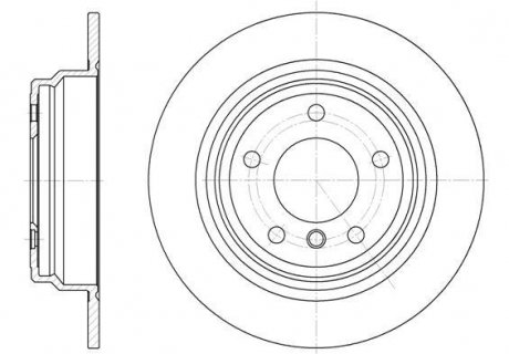 Диск гальмівний BMW 5 задн. (вир-во) REMSA 6554.00 (фото 1)
