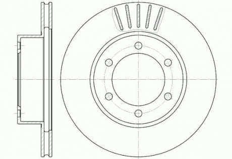 Диск тормозной TOYOTA 4-RUNNER, LAND CRUISER передн. (пр-во) REMSA 6562.10 (фото 1)