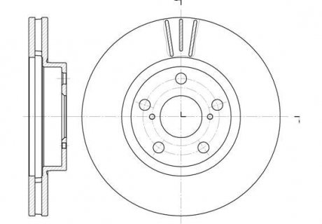 Диск гальмівний TOYOTA AVENSIS(T22), CORONA SALOON 97-06 передн. (вир-во) REMSA 6577.10 (фото 1)