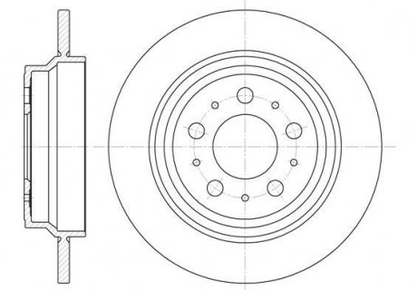Диск гальмівний VOLVO V70 задн. (вир-во) REMSA 6620.00 (фото 1)