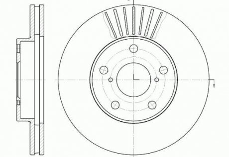 Диск гальмівний TOYOTA RAV4 передн., вент. (вир-во) REMSA 6640.10 (фото 1)