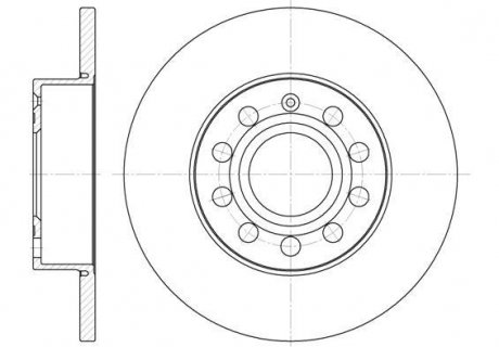 Диск тормозной SEAT, SKODA SUPERB, VW CADDY, GOLF задн. (пр-во) REMSA 6650.00 (фото 1)