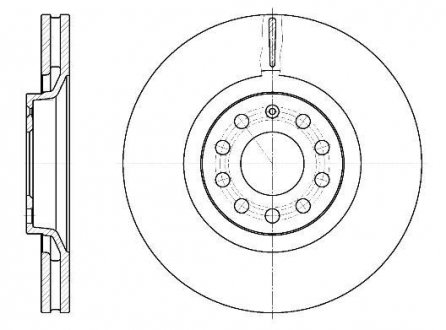 Диск тормозной AUDI A4 1.8-3.2 04-, A6 1.8-4.2 97-05 передн. (пр-во) REMSA 6730.10 (фото 1)