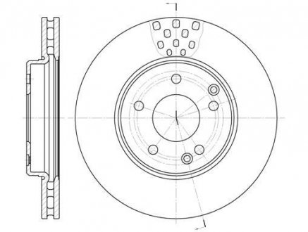 Диск тормозной MB CLC-CLASS передн., вент. (пр-во) REMSA 6751.10 (фото 1)