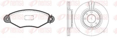 Комплект тормозной передн. RENAULT KANGOO 1.2-1.9D 97-,NISSAN KUBISRAR (пр-во) REMSA 8643.05 (фото 1)