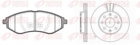 Диски торм. с колодками CHEVROLET AVEO 05-, DAEWOO KALOS 03- (компл.) (пр-во) REMSA 8986.00 (фото 1)