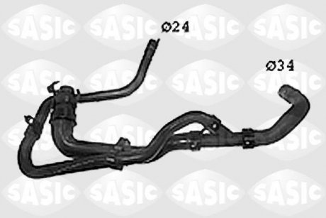 Вигнутий патрубок системи охолодження SASIC SWH0485 (фото 1)