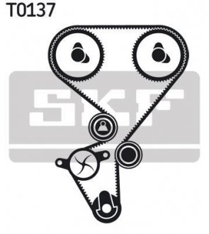 Комплект (ремень+ролик+помпа) SKF VKMC 03130 (фото 1)