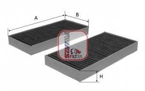 Фільтр салону BMW X3 (F25)/X4 (F26) 10-18 (вугільний) (к-кт 2 шт.) SOFIMA S 4241 CA (фото 1)