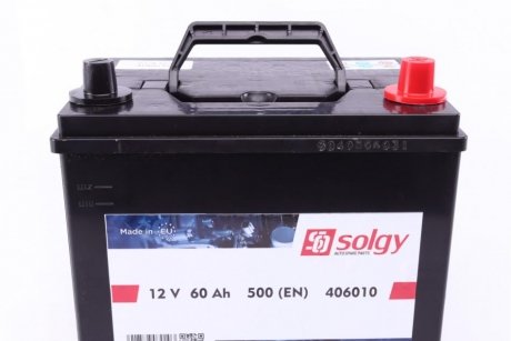 Акумуляторна батарея 60Ah/500A (230x172x222/+R) Азия Solgy 406010 (фото 1)