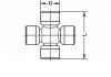 Крестовина вала кард. BMW,MERCEDES,NISSAN,MITSUBISHI,RENAULT рул. (пр-во GKN) SPIDAN U122 (фото 2)