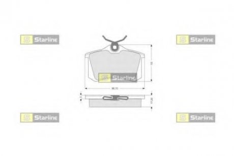 Гальмівні колодки FABIA STARLINE BD S002S (фото 1)