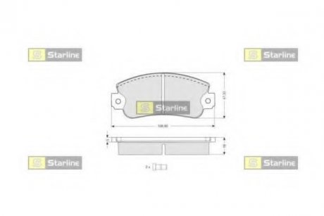 Гальмівні колодки дискові STARLINE BD S026 (фото 1)