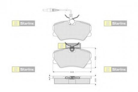 Гальмівні колодки дискові STARLINE BD S041 (фото 1)