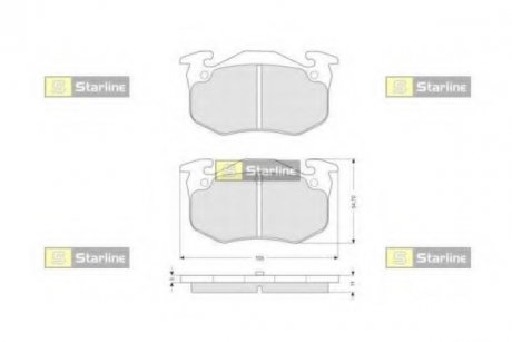 Гальмівні колодки дискові STARLINE BD S055 (фото 1)