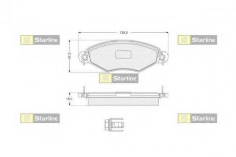 Гальмівні колодки дискові STARLINE BD S060 (фото 1)