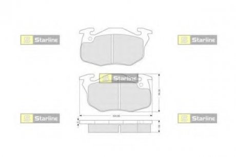 Гальмівні колодки дискові STARLINE BD S107 (фото 1)