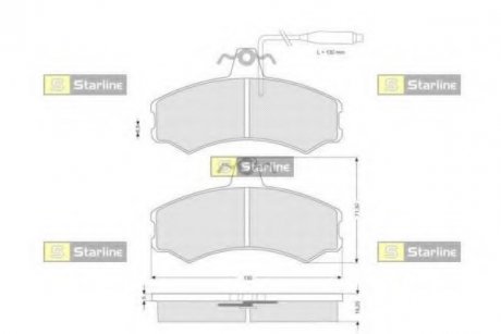 Гальмівні колодки дискові STARLINE BD S108 (фото 1)