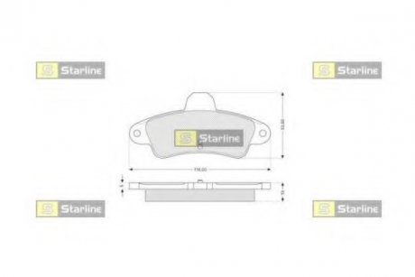 Гальмівні колодки дискові STARLINE BD S111 (фото 1)