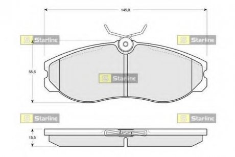 Гальмівні колодки дискові STARLINE BD S226 (фото 1)