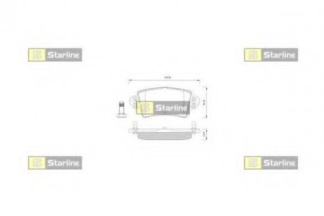 Гальмівні колодки дискові STARLINE BD S251 (фото 1)