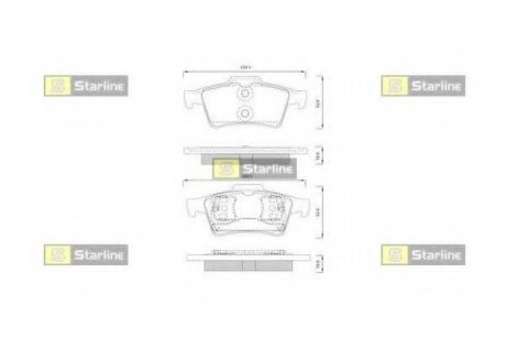 Гальмівні колодки VECTRA C STARLINE BD S253 (фото 1)