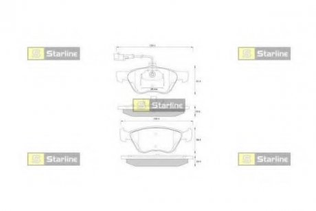 Гальмівні колодки дискові STARLINE BD S259 (фото 1)