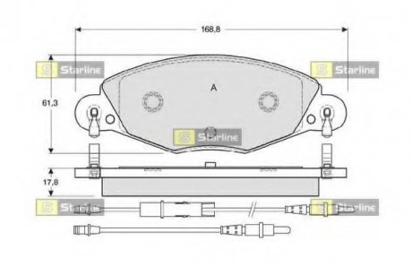 Гальмівні колодки дискові STARLINE BD S346 (фото 1)