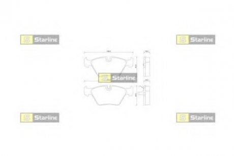 Гальмівні колодки дискові STARLINE BD S359 (фото 1)