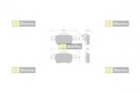Гальмівні колодки дискові STARLINE BD S372 (фото 1)
